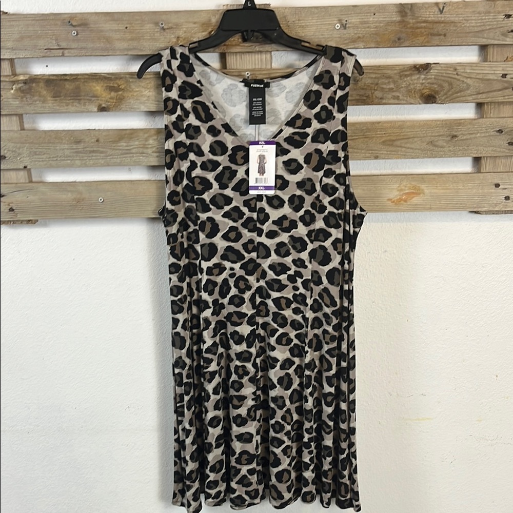 Premise Leopard Print Sleeveless Dress New!